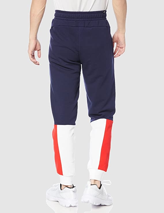 Quần Puma Nam Chính Hãng - ESS+ BLOCK Men's Sweatpants - Xanh/Trắng/Đỏ | JapanSport 849537-06