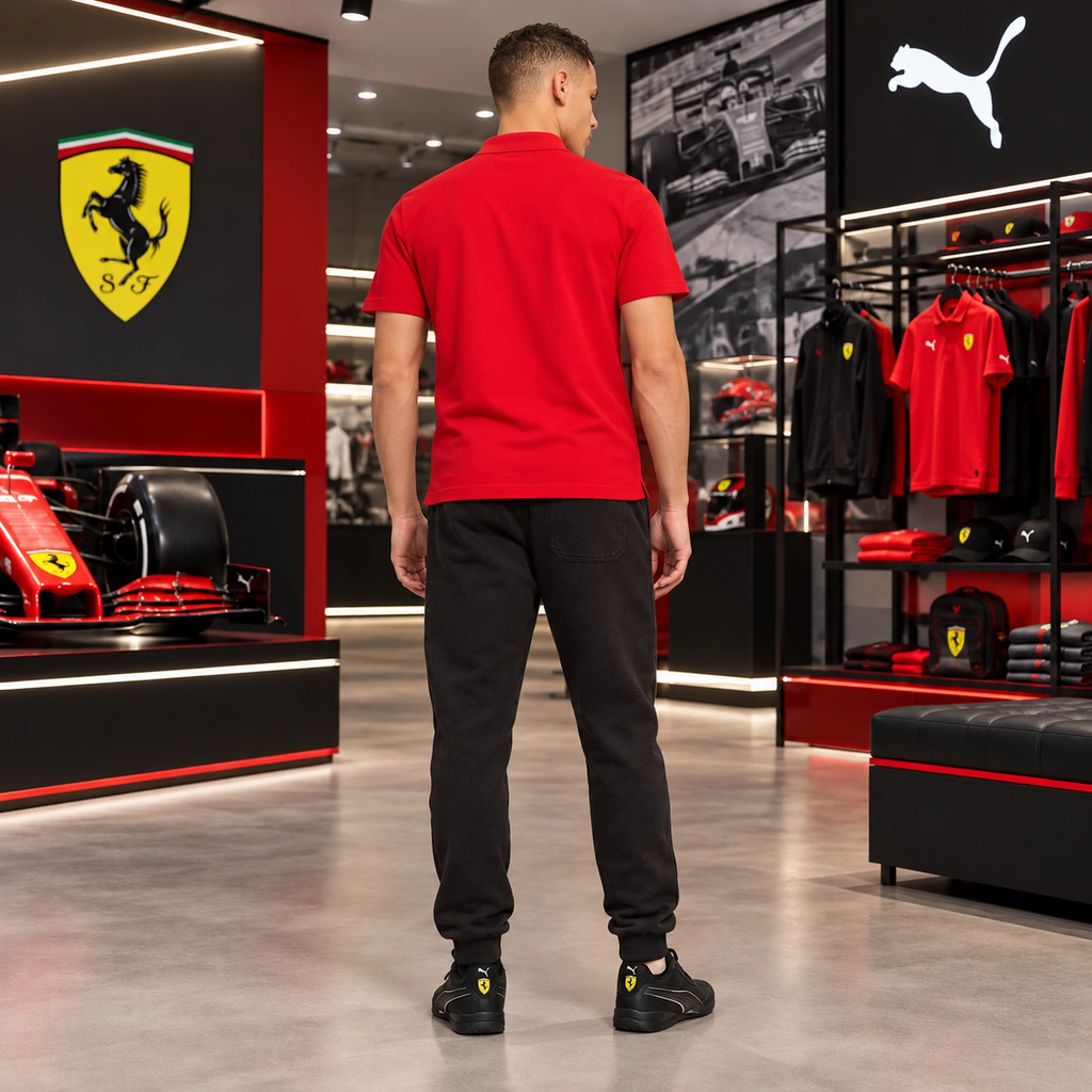 Bộ thể thao Puma Nam Chính Hãng - Ferrari Race Graphic  & Quần T7 Pants - đen/đỏ | JapanSport  627053-02 632755-01