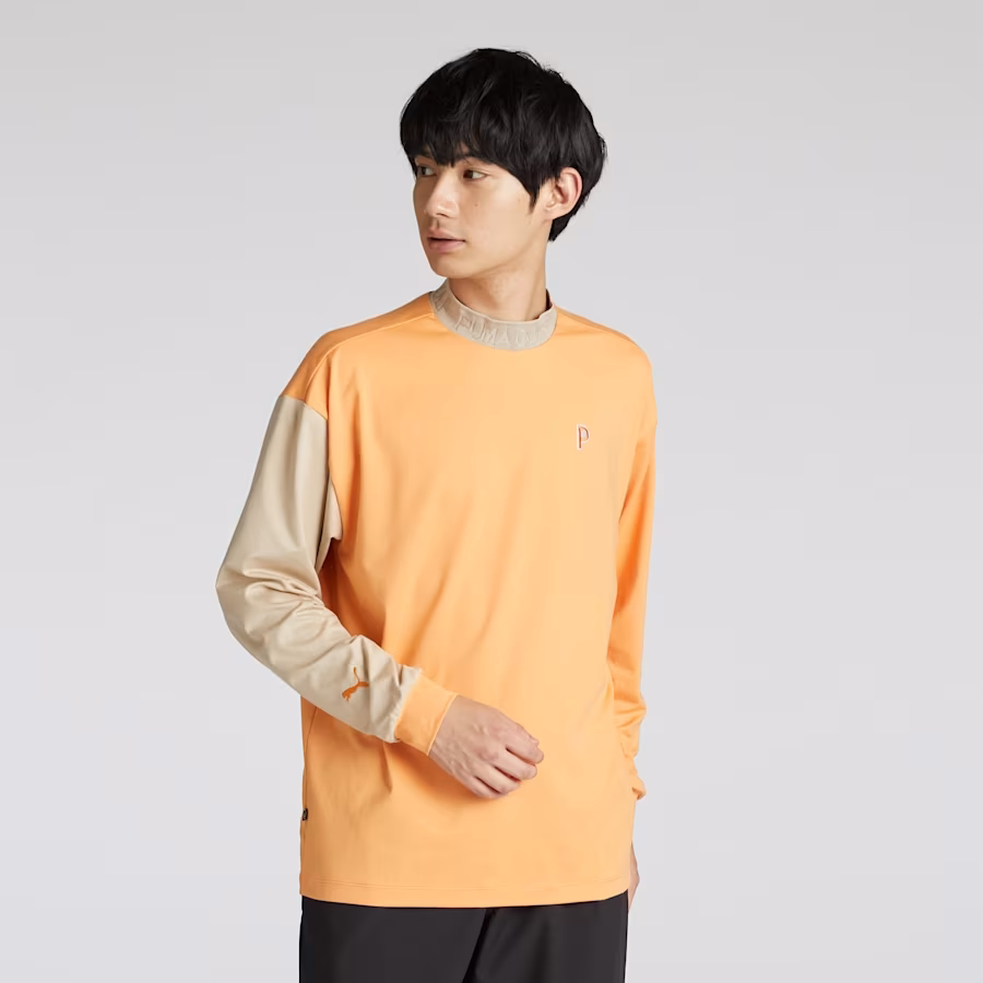 Áo Dài Tay Puma Chính hãng - PC Stretch Asymmetry Dài Tay – DryCELL Co Giãn, Thấm Hút Nhanh - Màu cam | JapanSport 630488-01