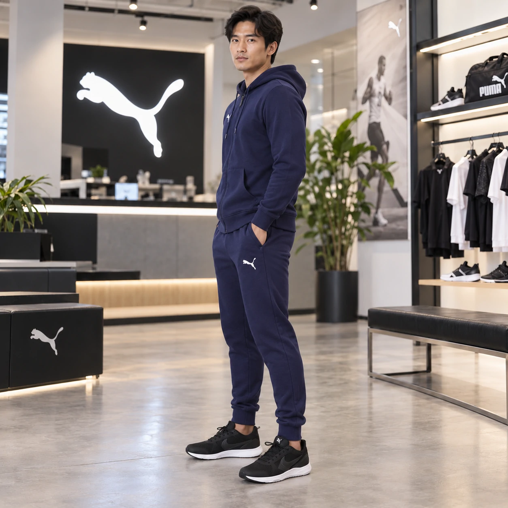 Bộ Thể Thao Nam PUMA Chính Hãng - teamGOAL Hoodie & Pants - Màu xanh | JapanSport 659325-06 + 659323-06