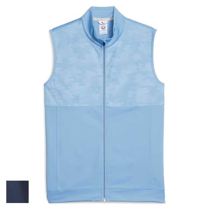 Áo Khoác Puma Nam Chính Hãng -  Volition Camo Cover Golf Vest - Màu Xanh | JapanSport 537473-02