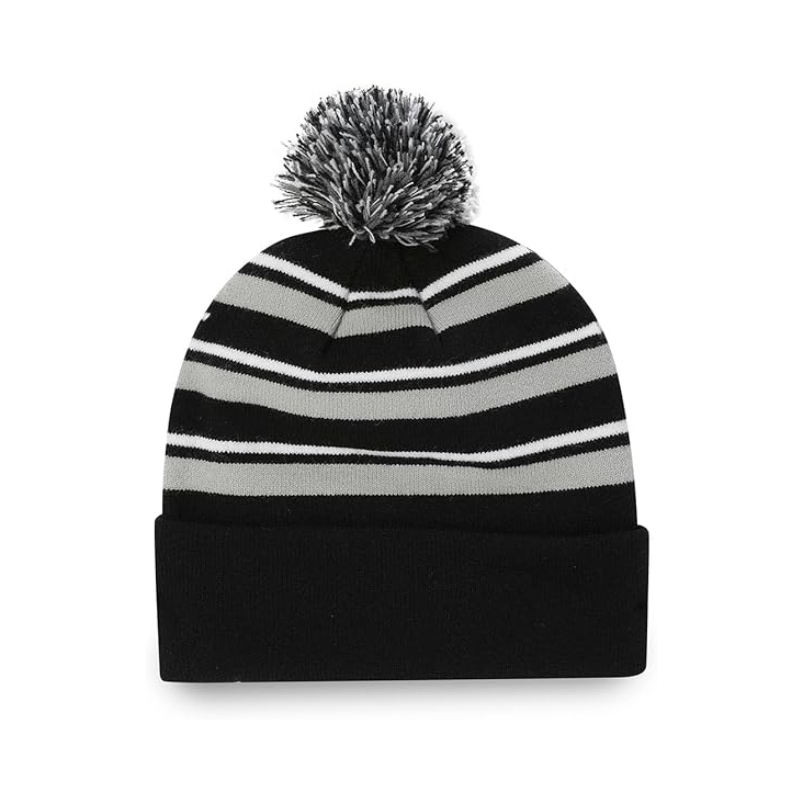 Mũ Puma Chính Hãng - WRMLBL Stripe Pom Beanie - Màu Xám | JapanSport 024809-01
