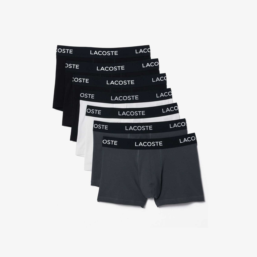 Set 7 Quần Boxer Lacoste Chính hãng - Logo Waist Trunks 7-Pack - Nhiều màu | JapanSport 5H0864-51