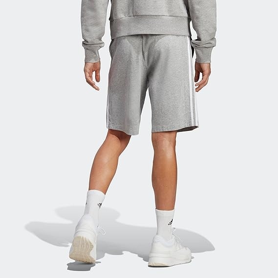 Quần Short Adidas Chính Hãng - Essentials Single Jersey 3-Stripes - Màu Xám | JapanSport IC9384