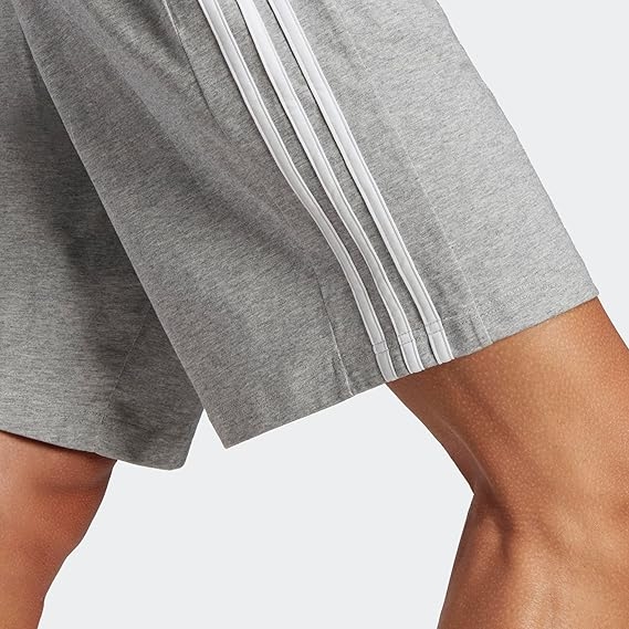Quần Short Adidas Chính Hãng - Essentials Single Jersey 3-Stripes - Màu Xám | JapanSport IC9384