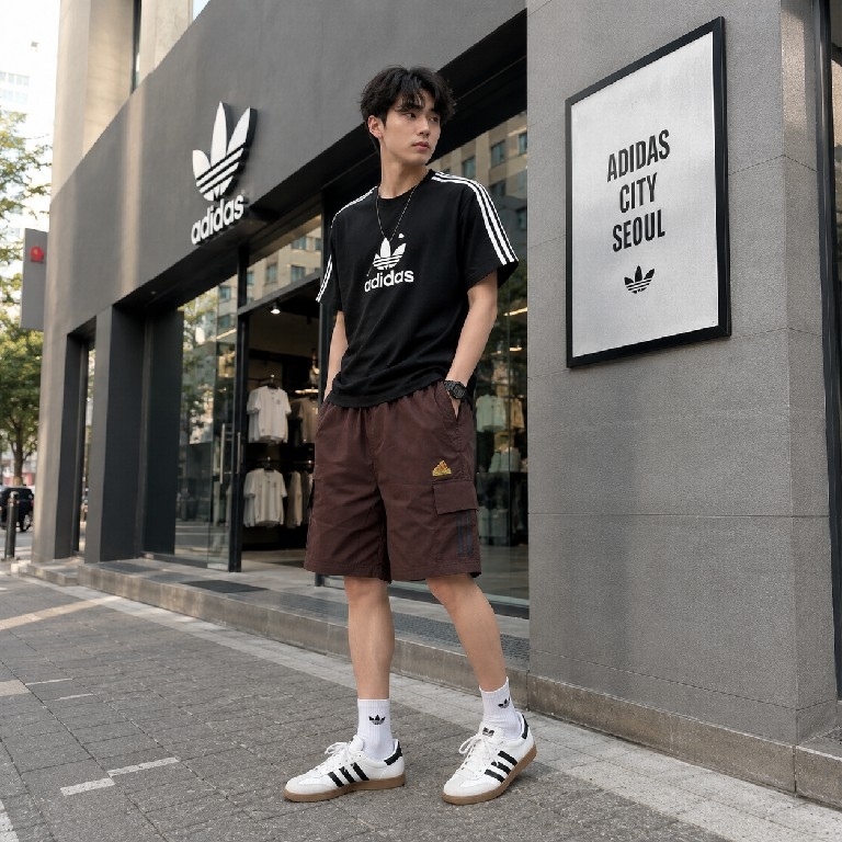 Quần Short Adidas Chính Hãng - Quần gió túi hộp - Màu đỏ đô | JapanSport JF6612