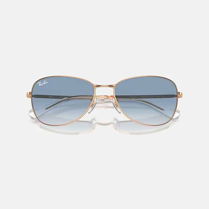 Kính Ray-Ban Chính hãng - Sunglasses in Rose Gold and Clear & Blue - RB3733 92023F 56-17 - Nam | JapanSport 59mm