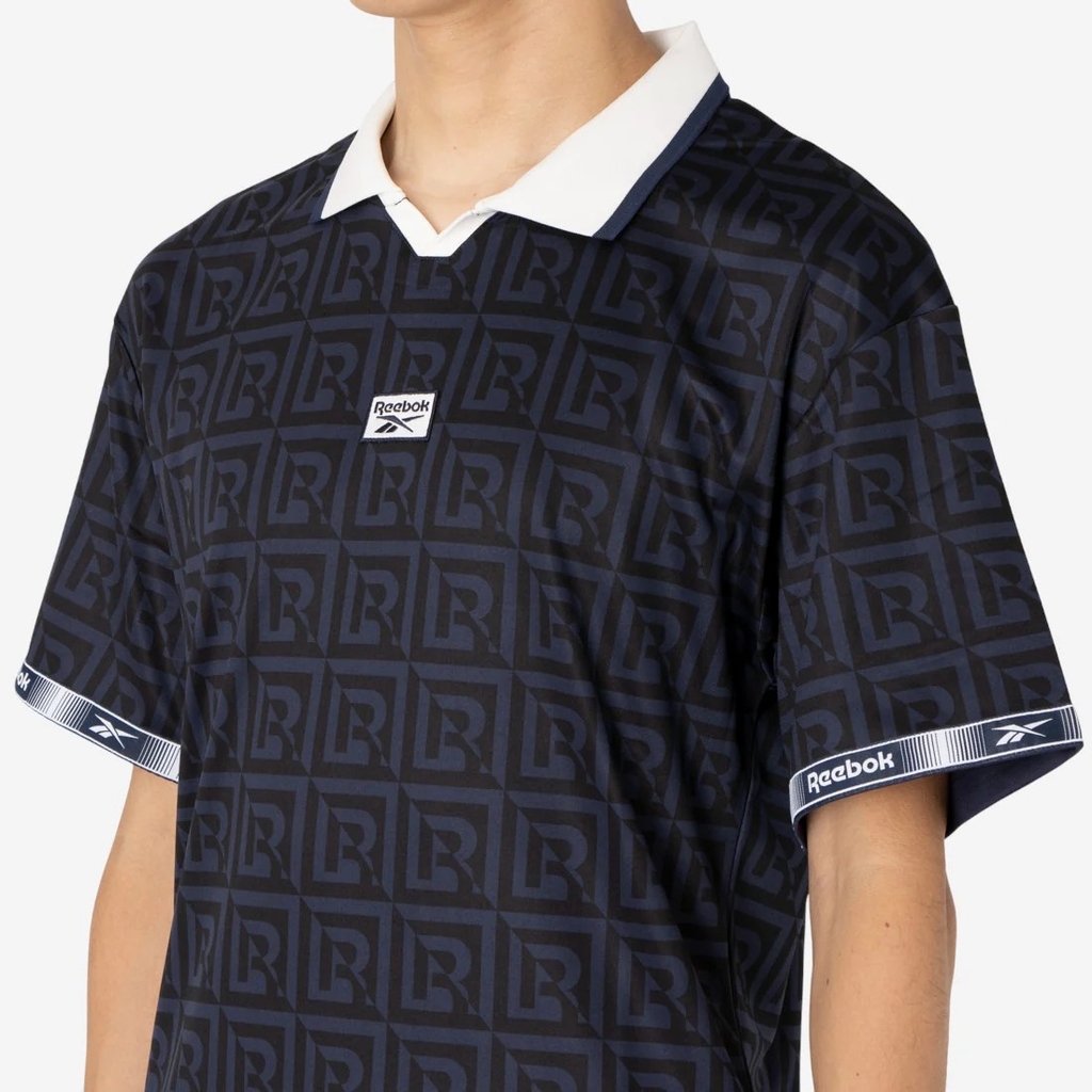 Áo Polo Reebok Chính Hãng - Monogram Football Polo Men's T-Shirt - Màu Đen | JapanSport 100239697