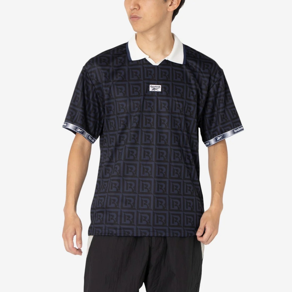 Áo Polo Reebok Chính Hãng - Monogram Football Polo Men's T-Shirt - Màu Đen | JapanSport 100239697