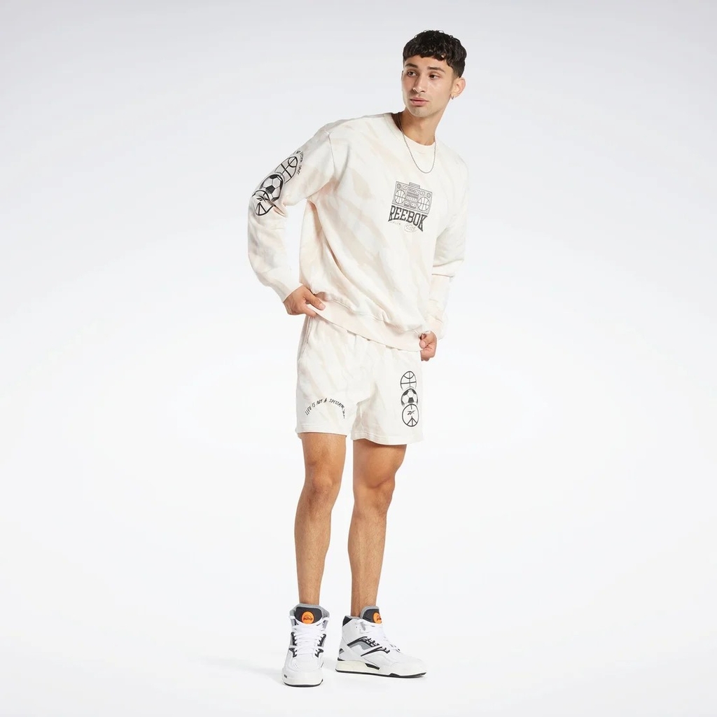 Quần Shorts Reebok Chính Hãng - Reebok Classics Soccer  - Màu Be | JapanSport HT8180