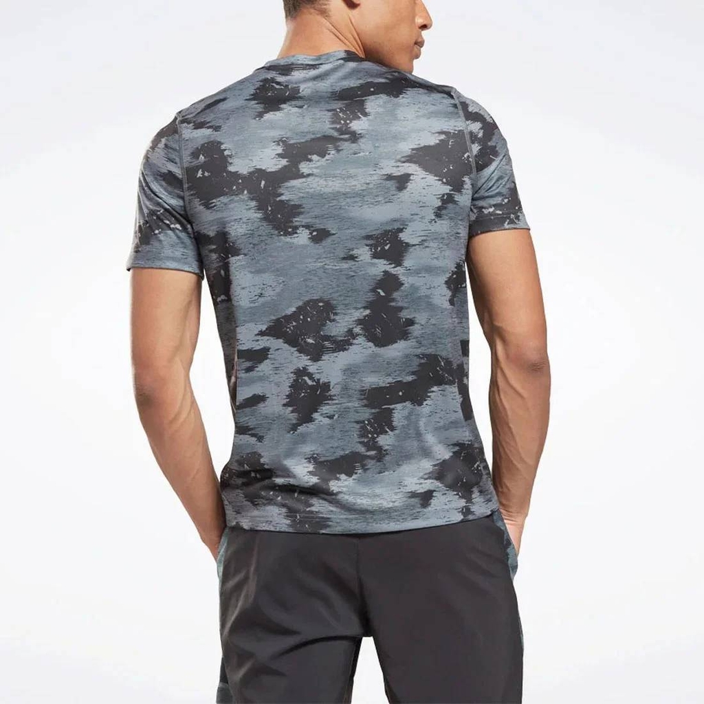 Áo Phông Reebok Chính Hãng - Train Camo Tech T-Shirt - Màu Xanh/Đen | JapanSport 100028669