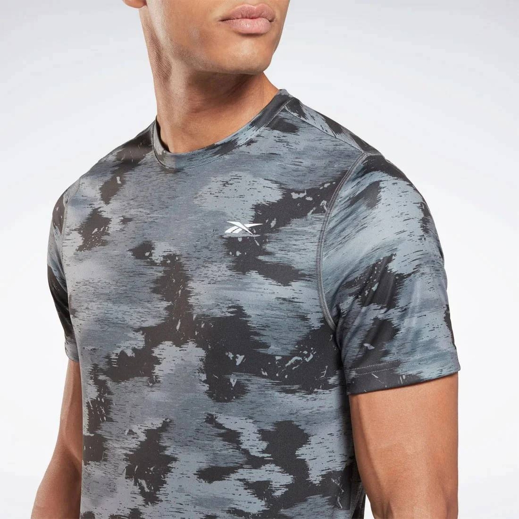 Áo Phông Reebok Chính Hãng - Train Camo Tech T-Shirt - Màu Xanh/Đen | JapanSport 100028669