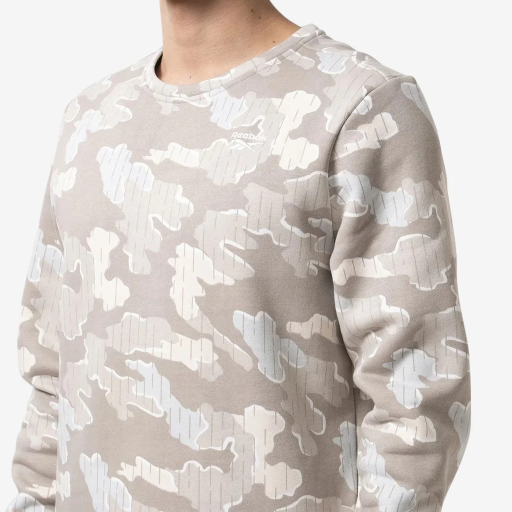 Áo Khoác Reebok Chính Hãng - RI MOTION CAMO CREW - Màu Xám Tro | JapanSport 100204730