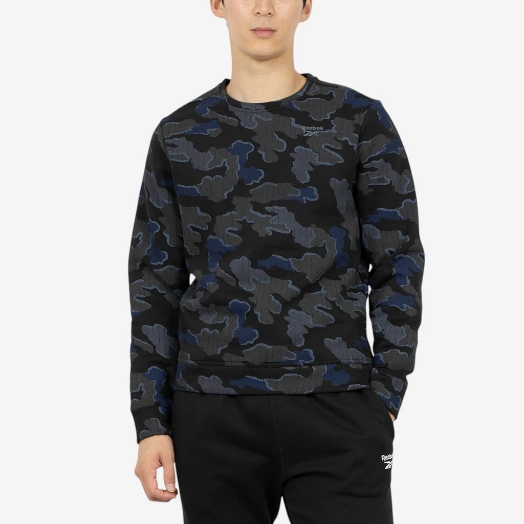 Áo Khoác Reebok Chính Hãng - RI MOTION CAMO CREW - Màu Đen | JapanSport 100204732