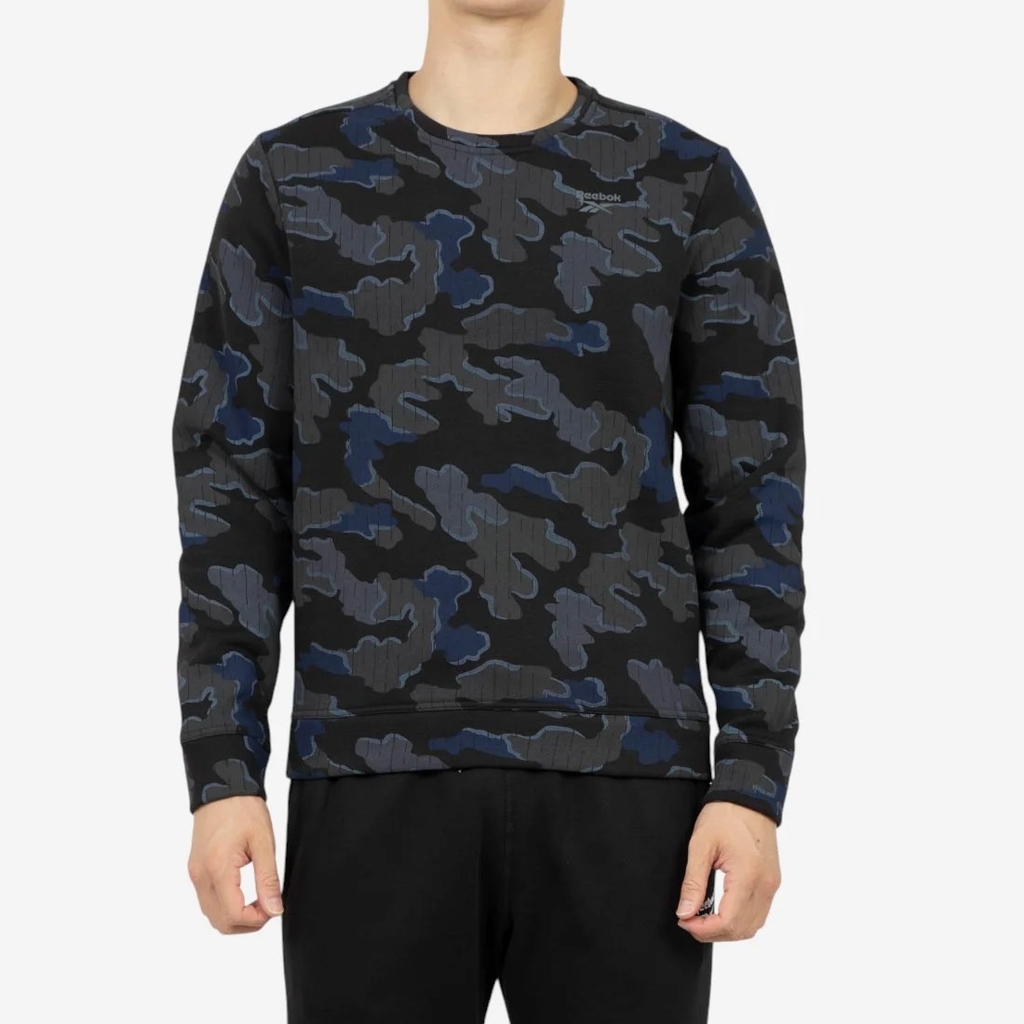 Áo Khoác Reebok Chính Hãng - RI MOTION CAMO CREW - Màu Đen | JapanSport 100204732