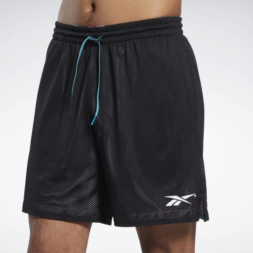 Quần Shorts Reebok Nam Chính Hãng - Black City League Mesh Shorts - 2 mặt | JapanSport HK2983