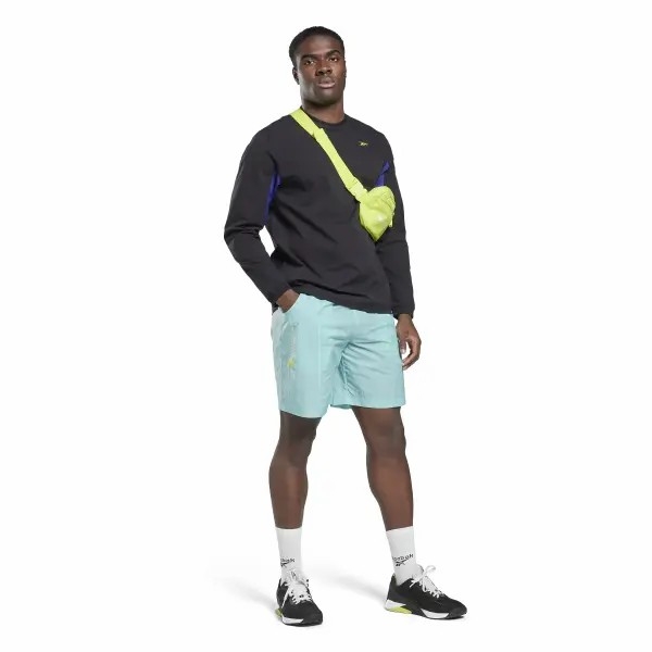 Quần Shorts Reebok Chính Hãng - Les Mills® - Màu Xanh | JapanSport HN6062