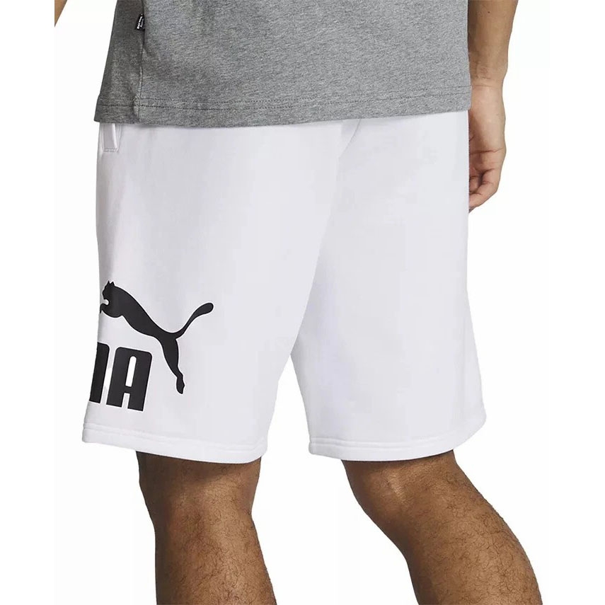 Quần Short Puma Chính Hãng - Puma Big Fleece Logo 10 Shorts - Màu Trắng | JapanSport 681906-02