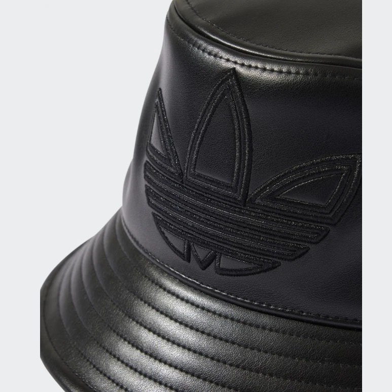 Mũ Adidas Chính Hãng - Originals Outline Trefoil Filled Polyurethane Bucket Hat - Màu Đen | JapanSport IY4055