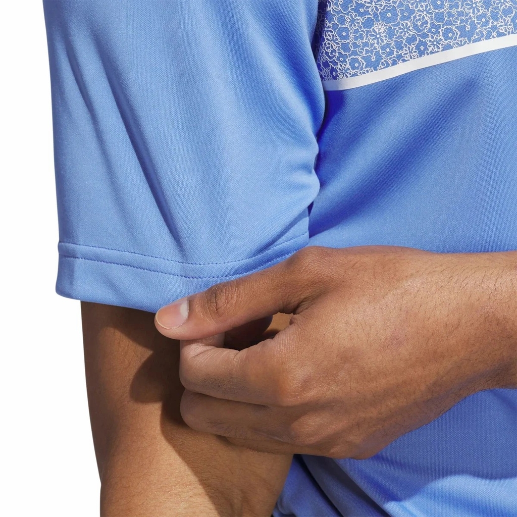 Áo Polo Adidas Nam Chính Hãng - Blue Chest Print Golf Performance - Màu Xanh | JapanSport KD9363