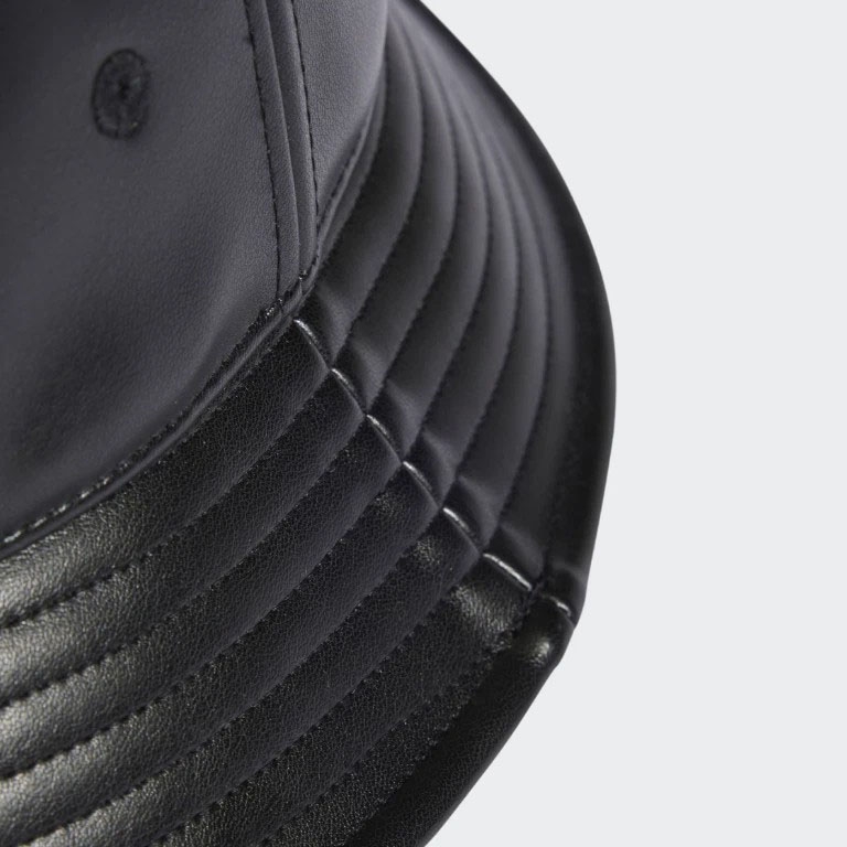 Mũ Adidas Chính Hãng - Originals Outline Trefoil Filled Polyurethane Bucket Hat - Màu Đen | JapanSport IY4055