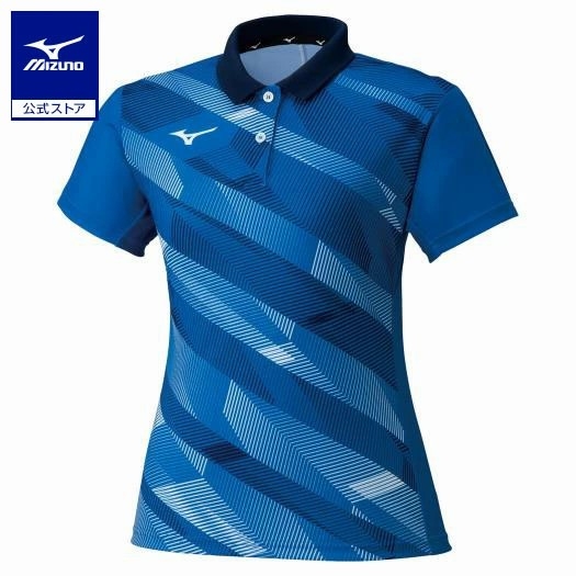 Áo Polo Mizuno Nữ Chính Hãng - Tennis Wear Game Shirt - Màu Navy | JapanSport 62JA1702-22