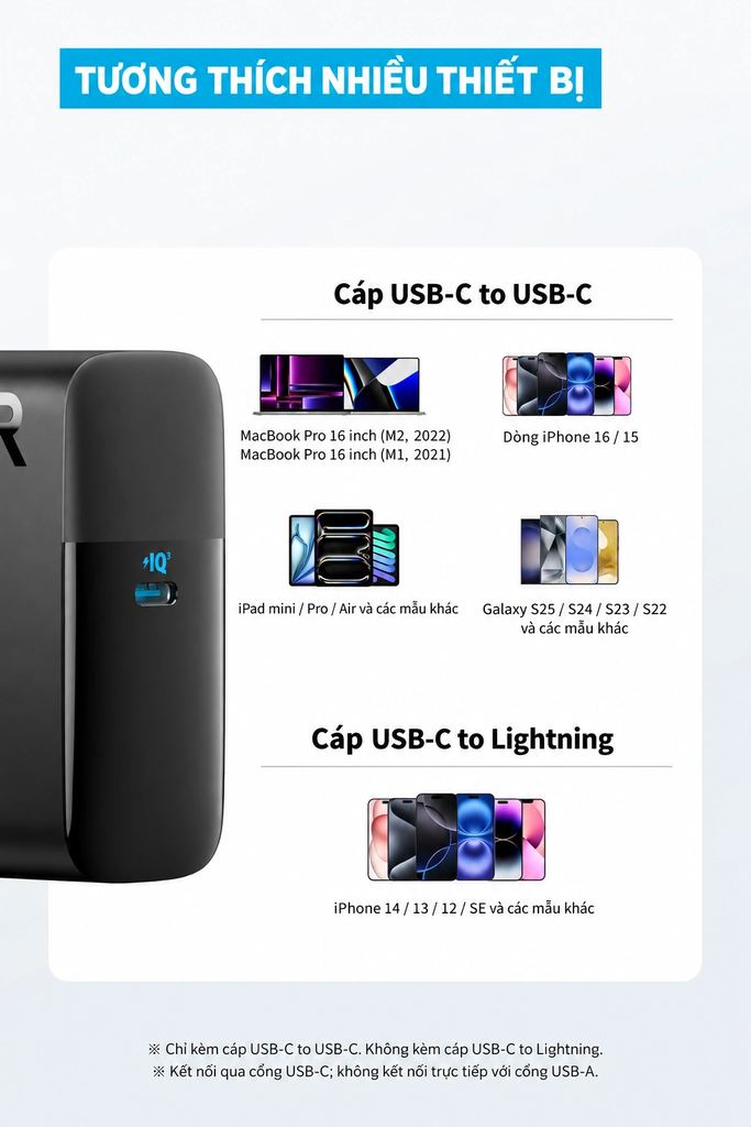 Sạc nhanh Anker chính hãng - 317 100W màu đen – Kèm cáp USB-C to USB-C 1,5m | JapanSport