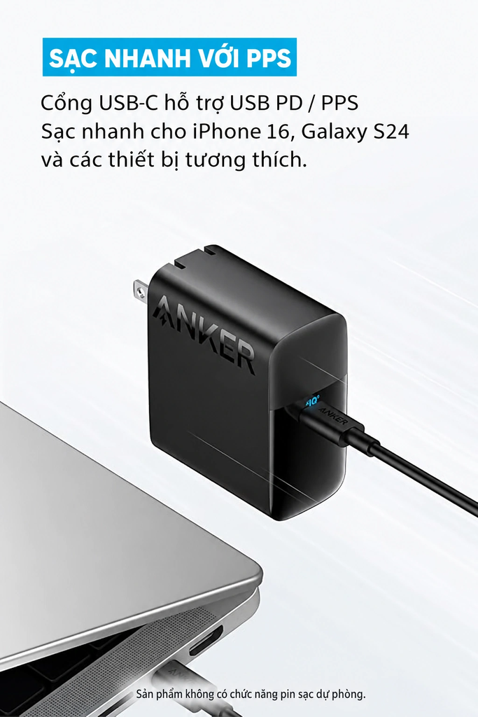 Sạc nhanh Anker chính hãng - 317 100W màu đen – Kèm cáp USB-C to USB-C 1,5m | JapanSport