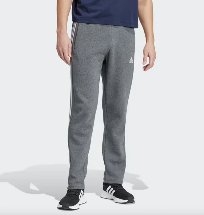 Quần Dài Adidas Chính Hãng - Essentials 3-Stripes Fleece Sweatpants - Màu Xám | JapanSport IJ8888