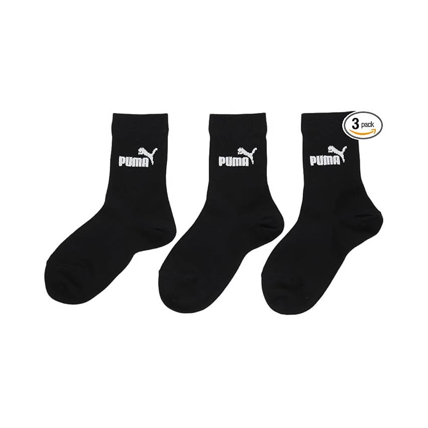 Set 3 đôi Tất Puma Chính Hãng - Kids 3-Pair Socks - Màu đen | JapanSport 4293151-01
