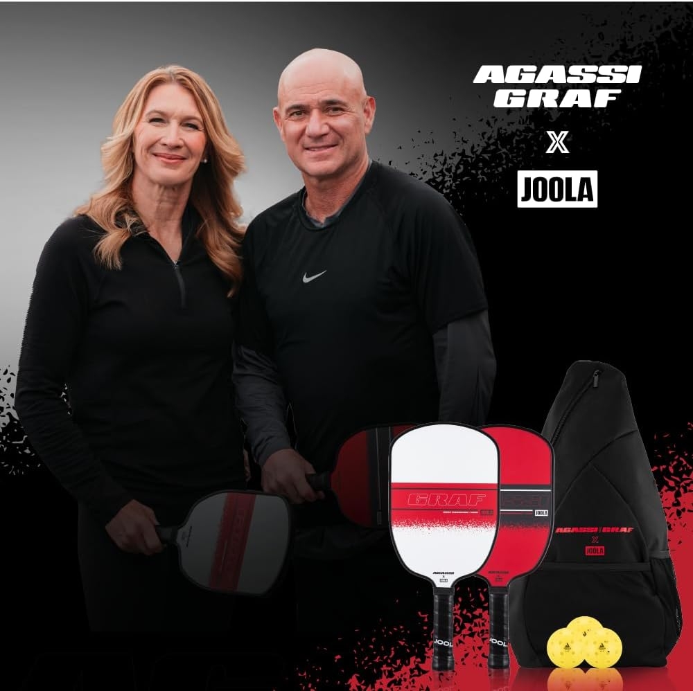 Set 2 Vợt Pickleball JOOLA chính hãng | Agassis/Graf Edge 12mm - Kém túi + 3 bóng | JapanSport