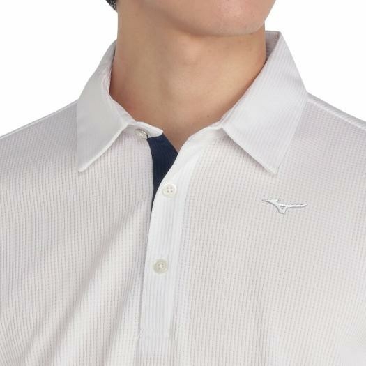 Áo Polo Mizuno Chính Hãng - Dry Aeroflow Mesh - Màu Trắng | JapanSport E2MAC010-01