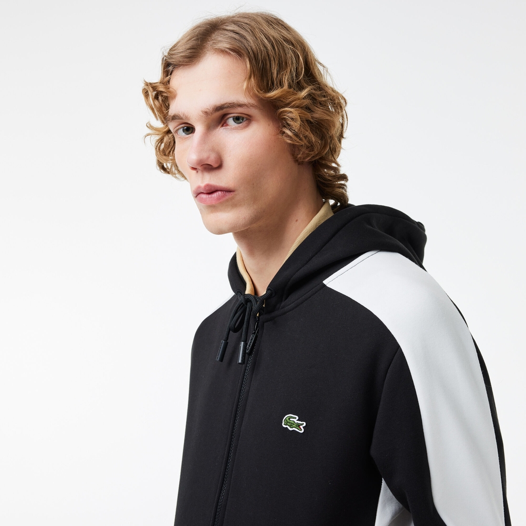 Áo Khoác Lacoste Chính hãng - Wool Zip-Up Sweater - Màu Đen | JapanSport SH1301-51-IK0