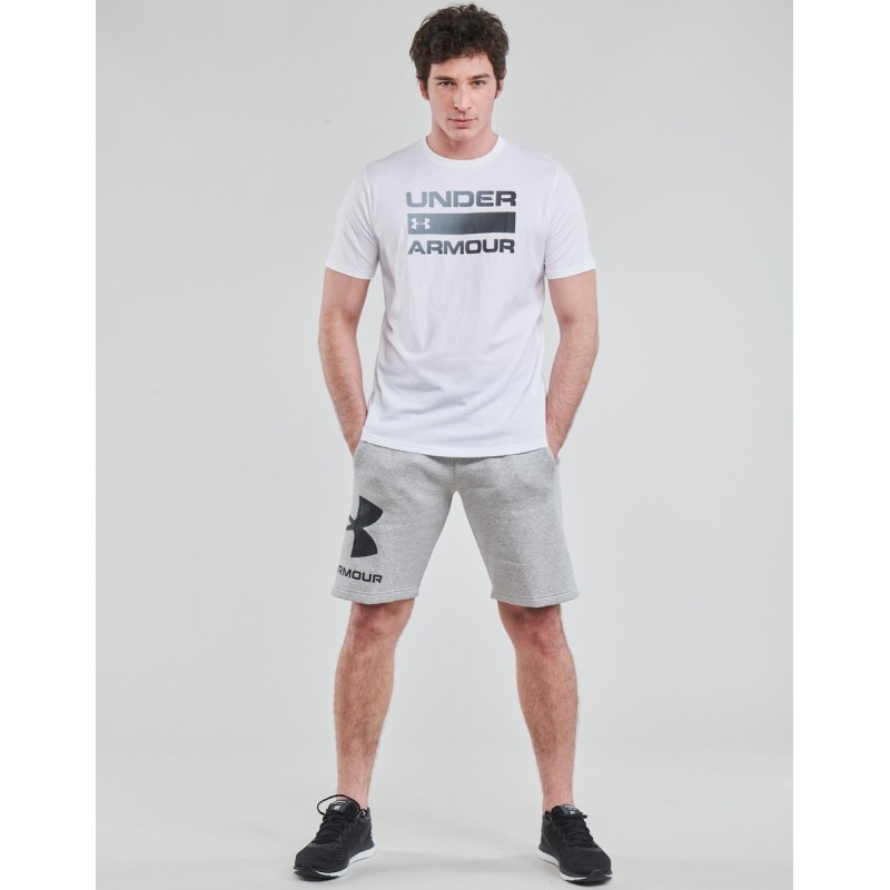 Quần Short Under Armour Nam Chính Hãng - Rival Fleece Big Logo Shorts - Màu Xám | JapanSport 1357118-011