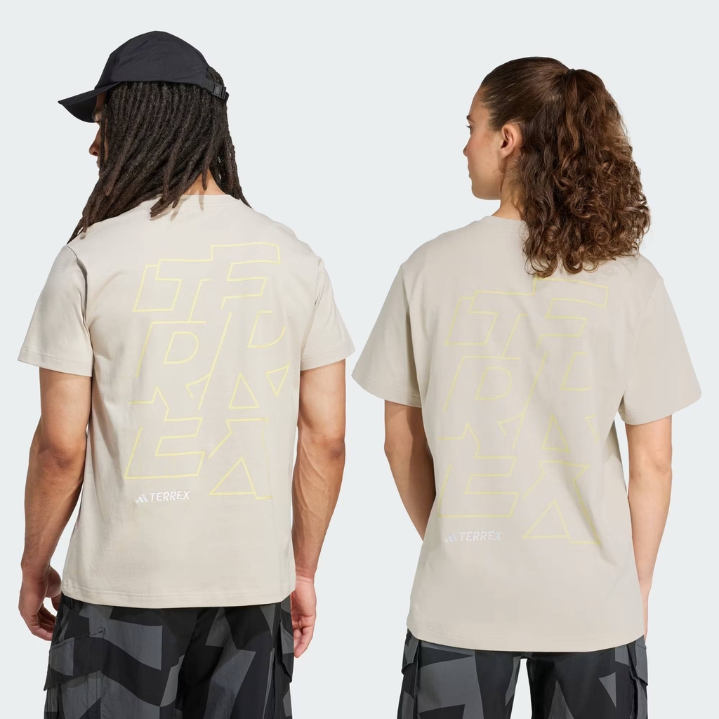 Áo Phông Adidas Nam Chính Hãng - Terrex Unisex Graphic T-Shirt - Màu Be | JapanSport JM6400
