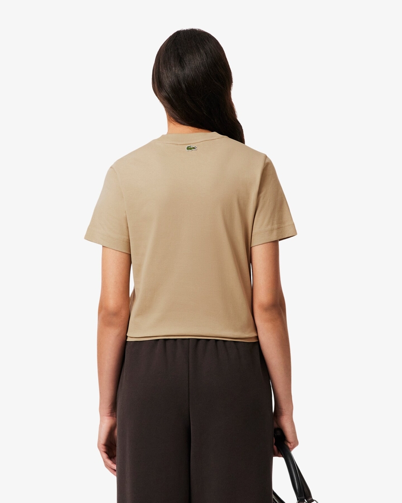 Áo Phông Lacoste nữ Chính hãng - Women's Print Cotton T-Shirt - Màu hồng | JapanSport TF0355-51-02S