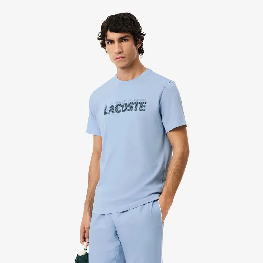 Áo Phông Lacoste nam Chính hãng - Áo Thun Thể Thao Lacoste Nam Dáng Suông In Hình Công Nghệ Thoáng Khí - Màu Xanh  | JapanSport TH0217-51-9N5