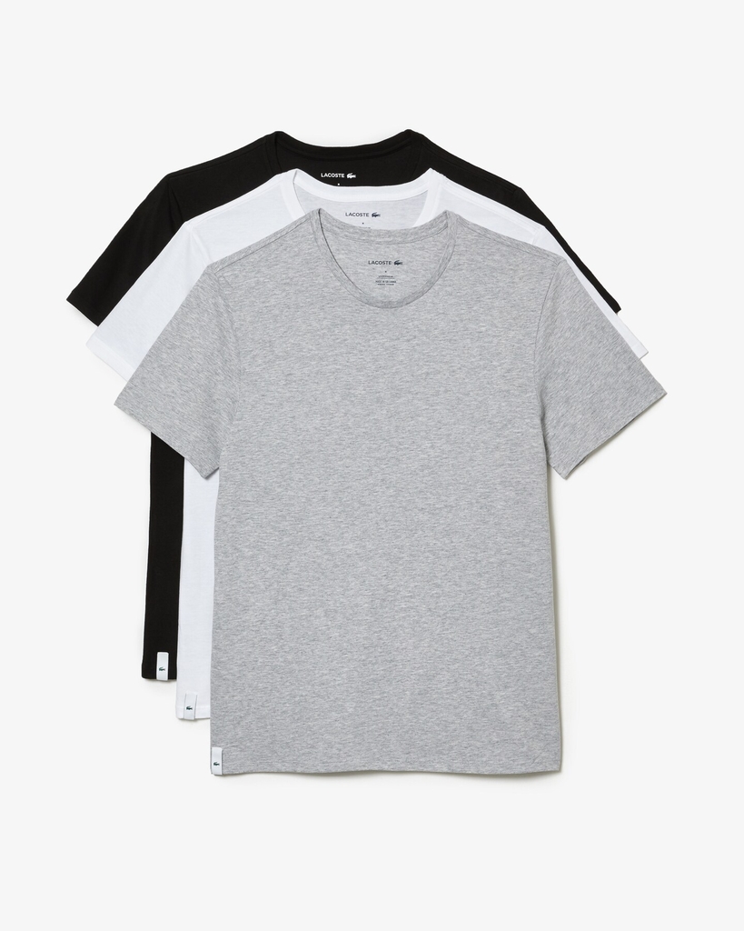Bộ 3 áo Phông Lacoste Chính Hãng - Chất thun cổ tròn bằng cotton, dáng regular fit - 3 màu | JapanSport TH3451-51-BXY