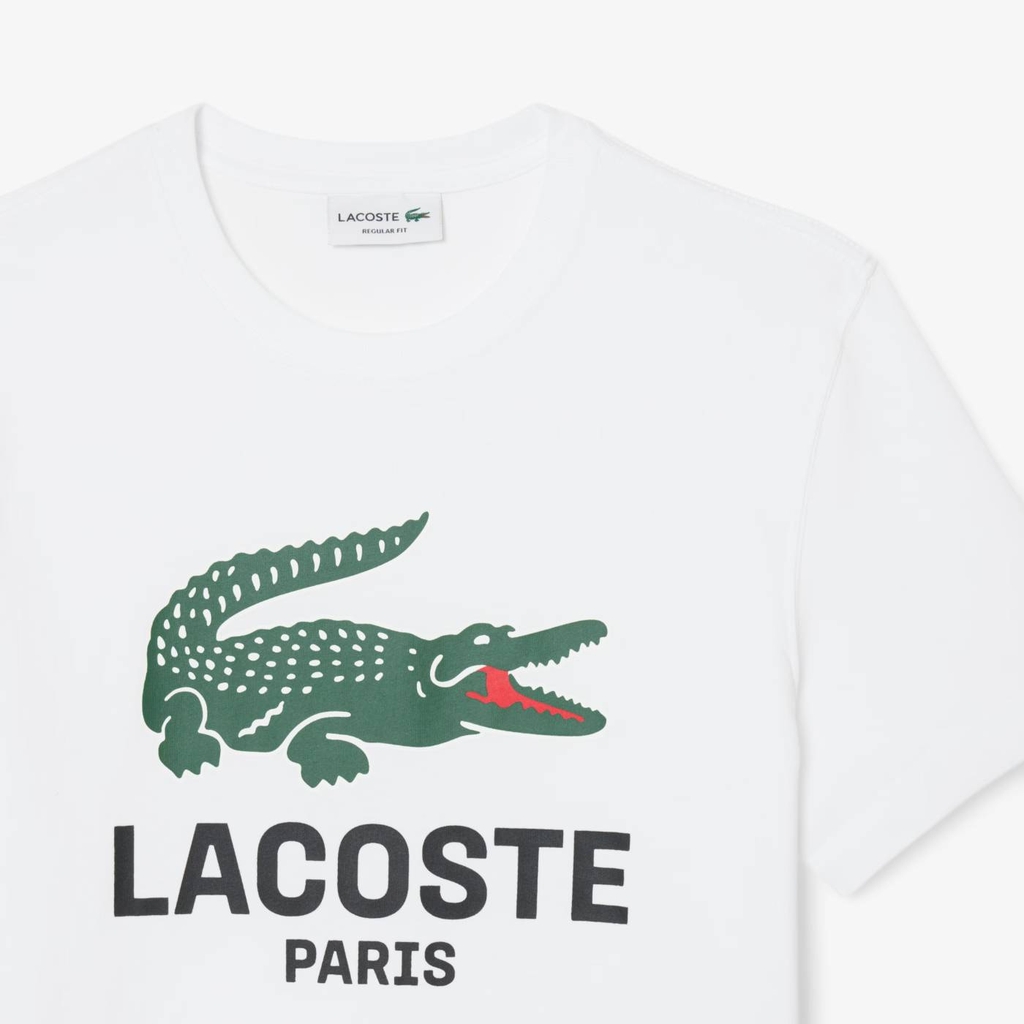 Áo phông Lacoste Chính hãng - Printed Cotton T-Shirt - Màu Trắng | JapanSport TH5634-51-001