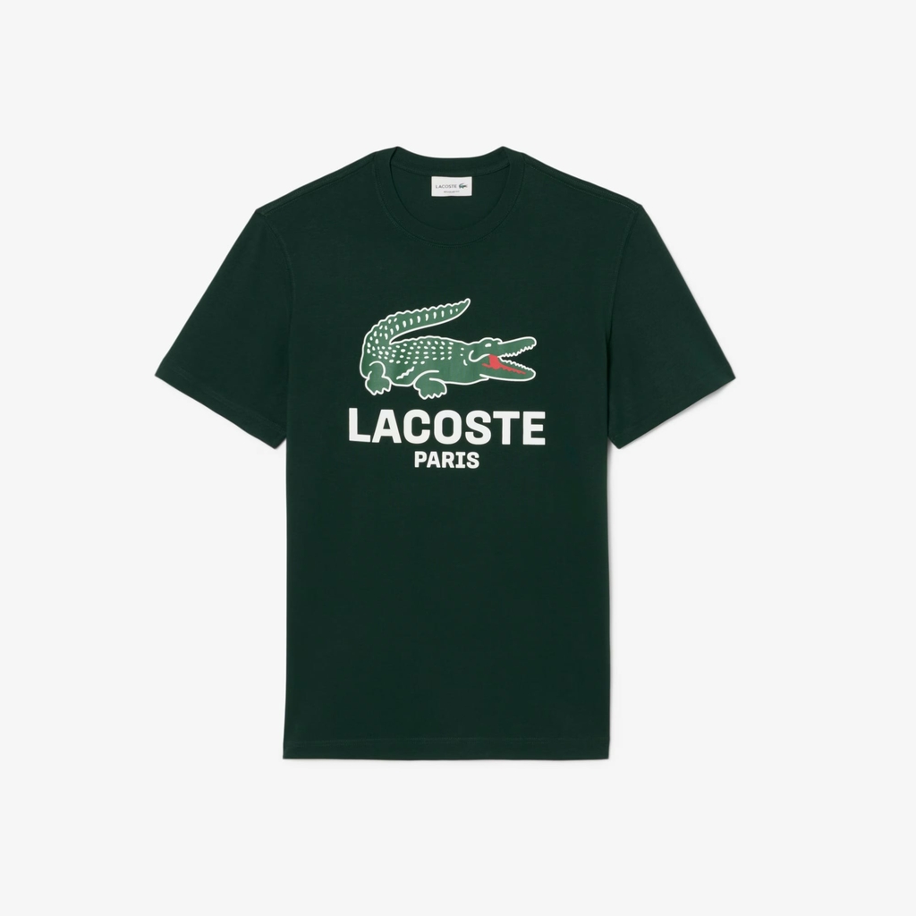 Áo Phông Lacoste nam Chính hãng -Men's Printed Cotton T-Shirt - Màu Xanh  | JapanSport TH5634-51-YZP
