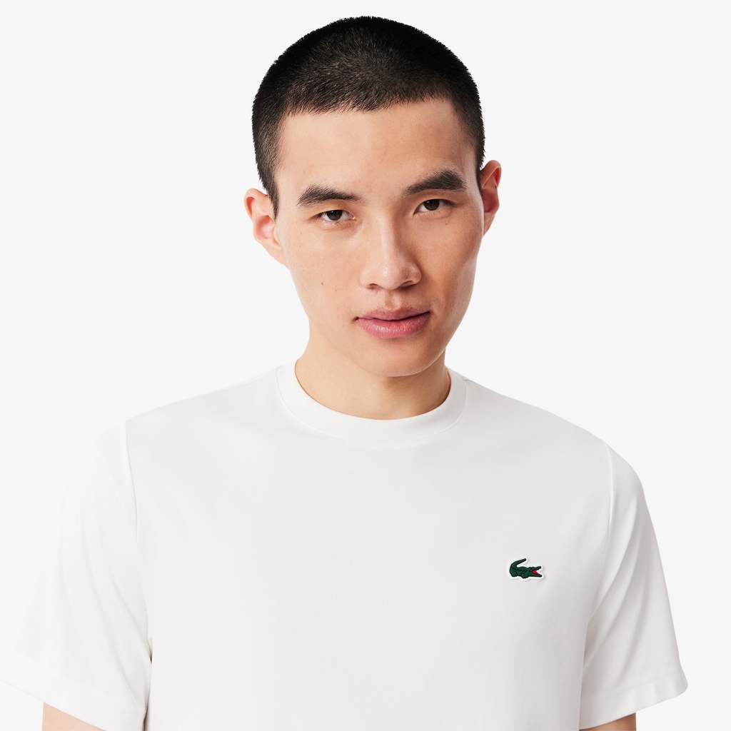 Áo Phông Lacoste Nam Chính hãng - Áo Thun Thể Thao Nam Chất Liệu Nhẹ Co Giãn Chống Tia UV - Màu Trắng| JapanSport TH8920-51-001