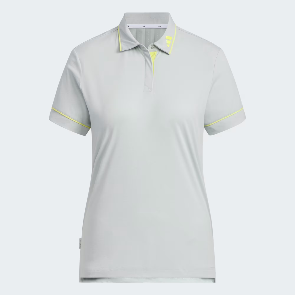 Áo Polo Adidas Nữ Chính Hãng - Twistknit Short Sleeve Polo Shirt - Màu Bạc | Japansport JG1347