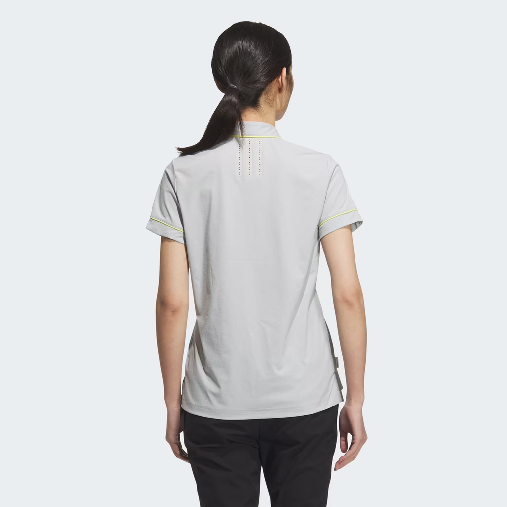 Áo Polo Adidas Nữ Chính Hãng - Twistknit Short Sleeve Polo Shirt - Màu Bạc | Japansport JG1347