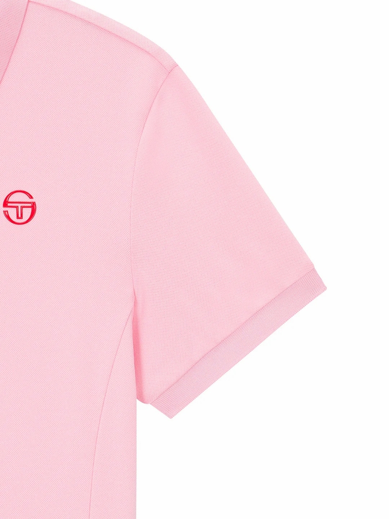 Set váy Sergio Tacchinui chính hãng | Jersey Mix Pleats Collared Dress- Light Pink | Japansport TWOP10741GP001-PKL