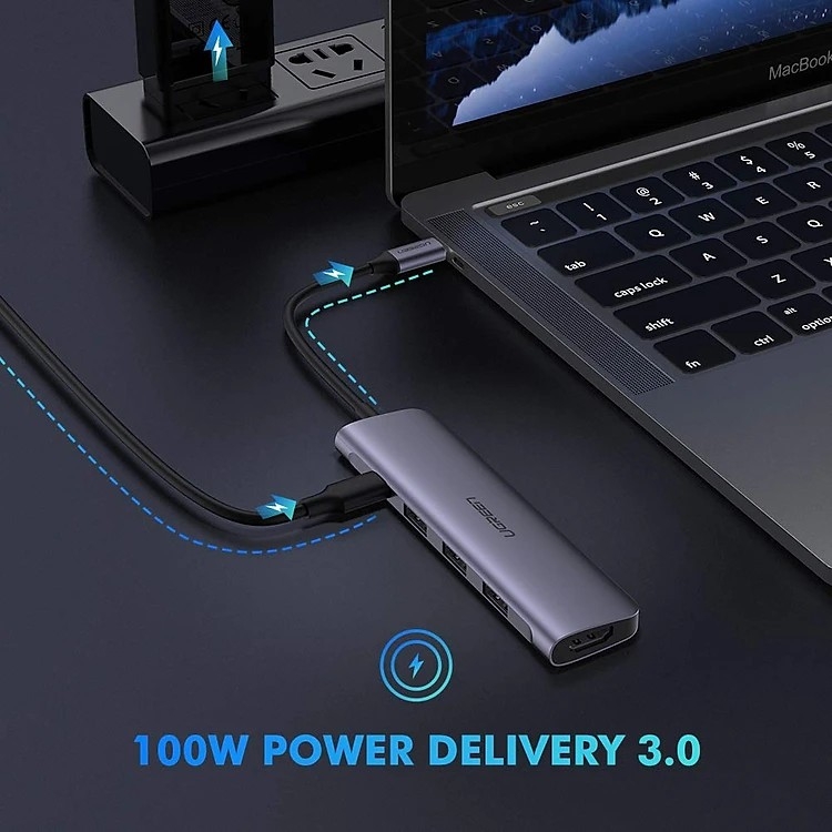 Cổng chuyển đổi USB HUB Ugreen 5in1 Chính hãng - CM136/USB-C | JapanSport