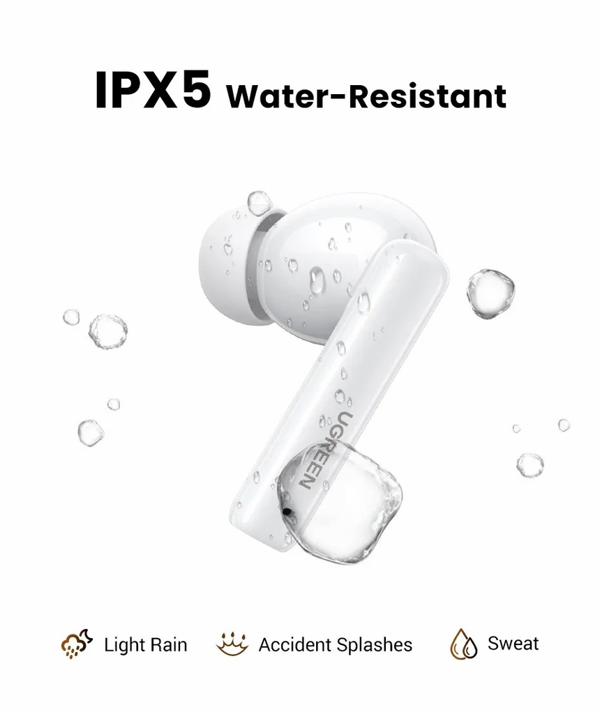 Tai nghe Ugreen Chính hãng - HiTune T6 Active Noise Reduction True Wireless T6 - Trắng | JapanSport
