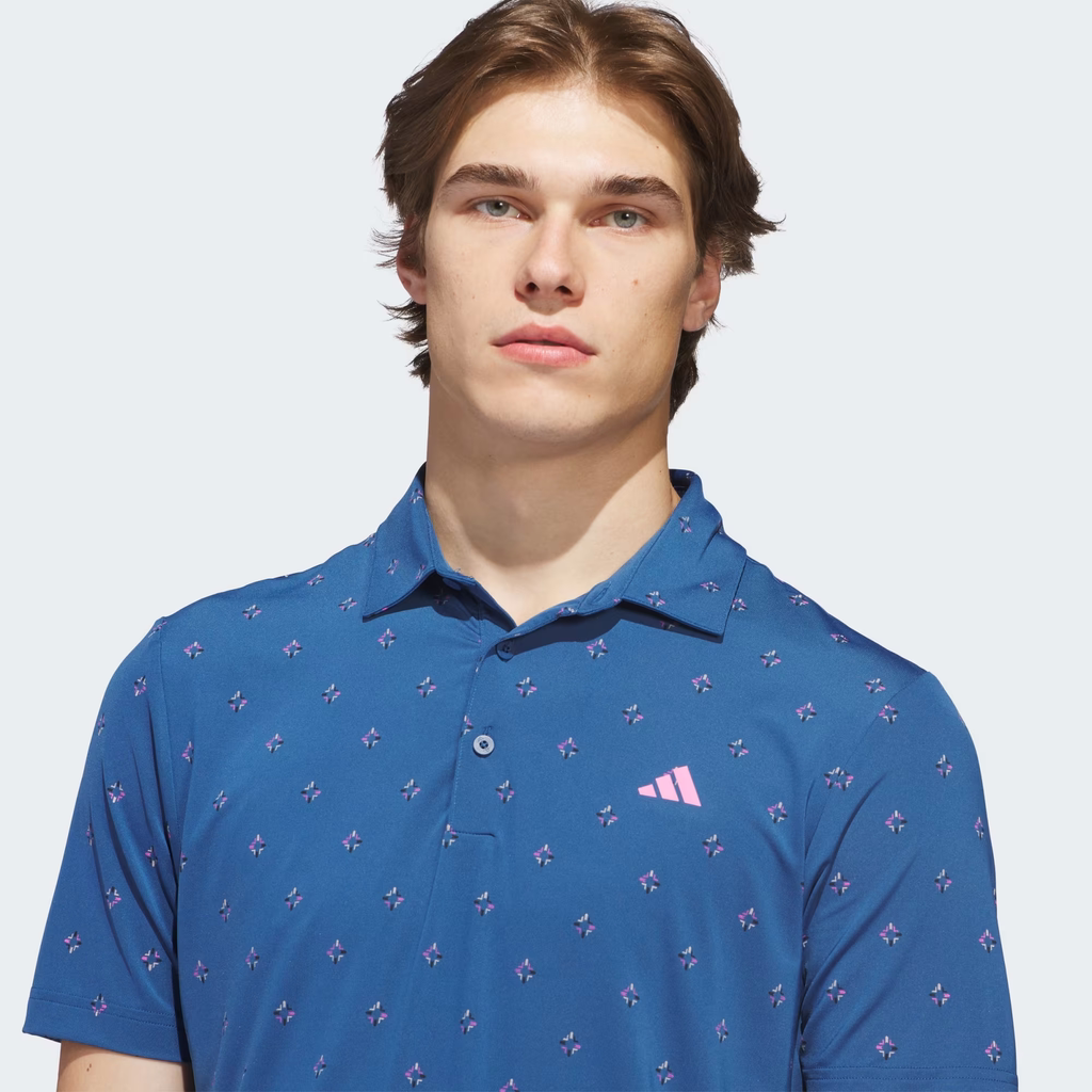 Áo Polo Adidas Nam Chính Hãng - ULTIMATE365 ESSENCE PRINT CLIMACOOL POLO SHIRT - Màu Xanh | JapanSport KB1376