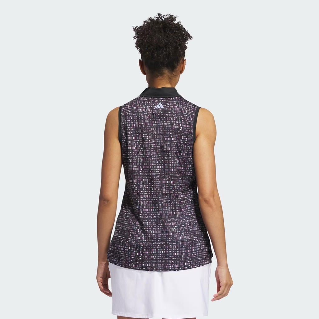 Áo Polo Adidas Nữ Chính Hãng - Ultimate365 Printed Blanket - Màu Đen | Japansport IX3661
