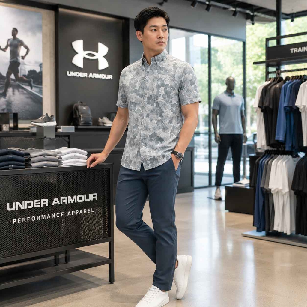 Áo Sơ mi Under Armour Chính hãng - Dockside Button Down Shirt - Màu Xám | JapanSport 1376577-014