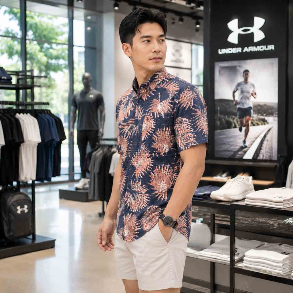 Áo Sơ mi Under Armour Chính hãng - Dockside Short Sleeve T-Shirt - Màu Navy| JapanSport 13576577-044